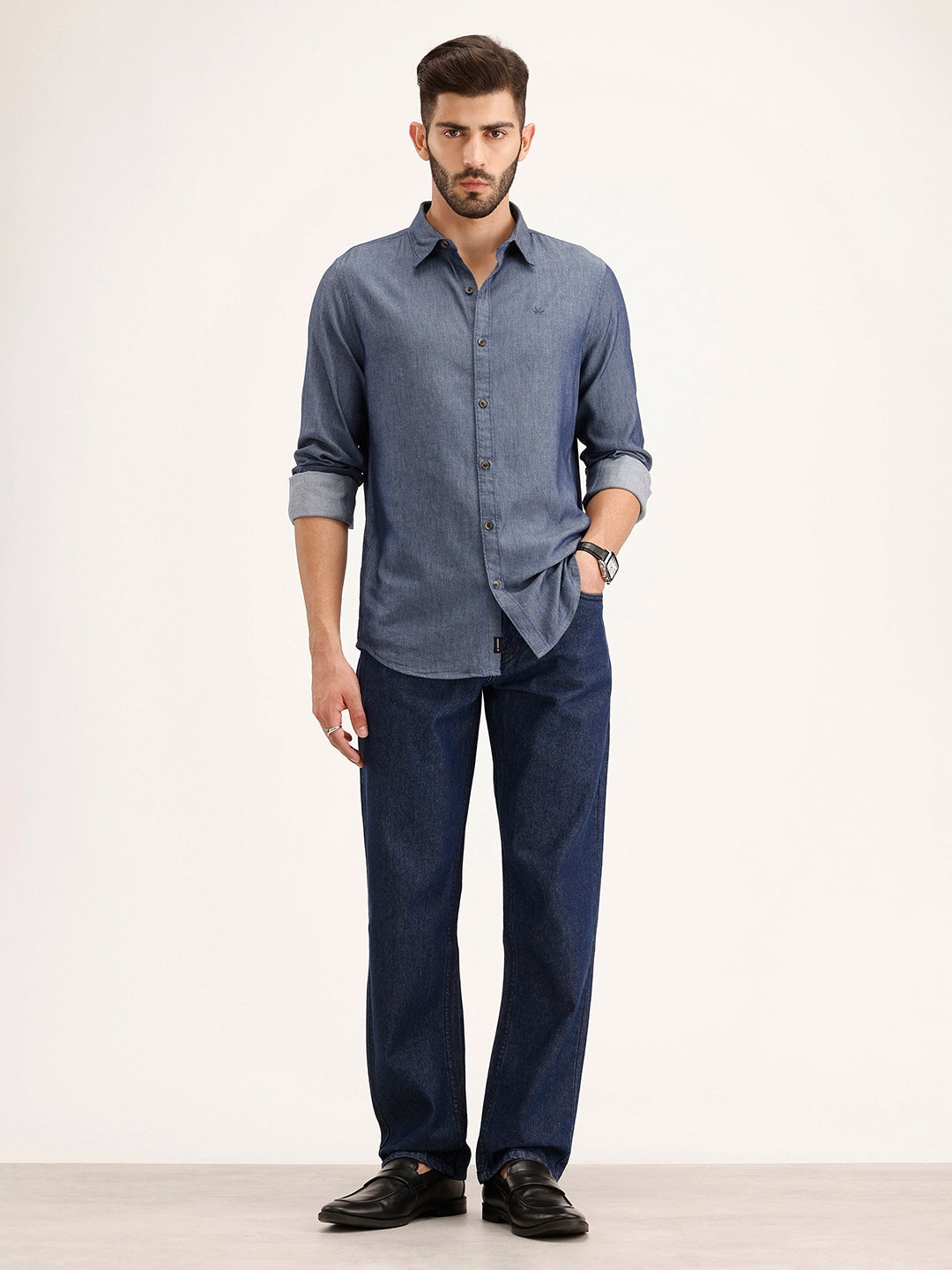 Solid Regular Fit Shirt | Blue