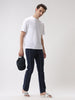 Striper Navy Drawstring Trouser