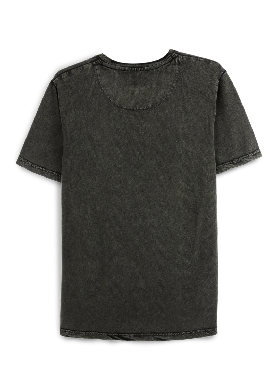 Raw Edged Olive Slim Fit T-Shirt