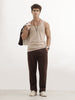 Solid Relaxed Fit Knitted Jogger | Brown