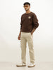 Solid Straight Fit Cargo Trouser | Beige