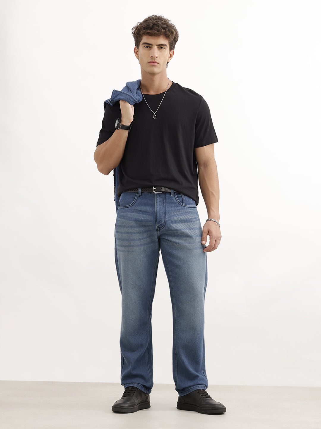 Classic Faded Denim Jeans | Blue