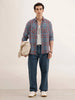 Textured Regular Fit Checkered Shirt | Blue