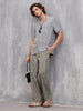 Fluid Placement Print Shirt In Resort Collar  |  Grey
