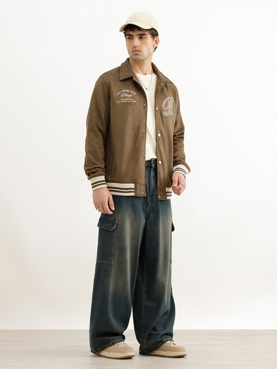 Classic Regular Fit Bomber Jacket | Olive | WJK02FSRE1073W