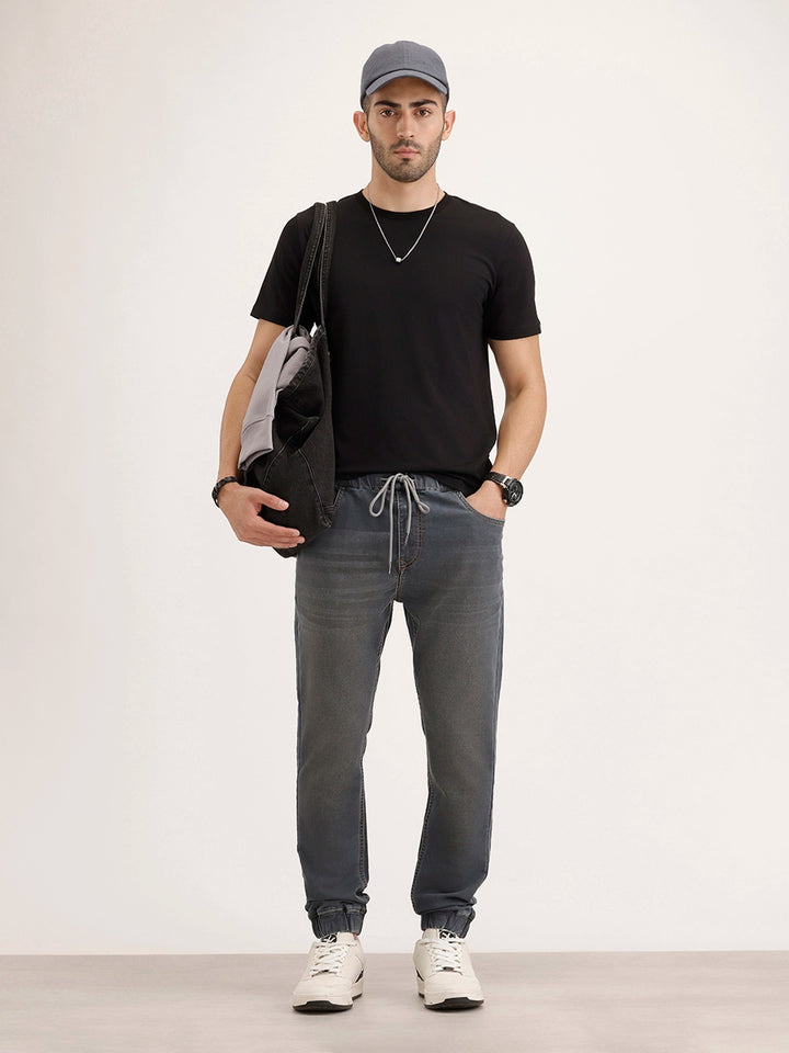 Jogger Fit Denim Jeans | Grey