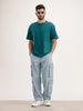 Loose Fit Cargo Denim Jeans | Light Blue
