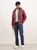 Solid Hooded Puffer Jacket | Wine