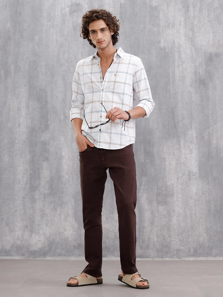 Overdyed 5 Pocket Jeans | Brown