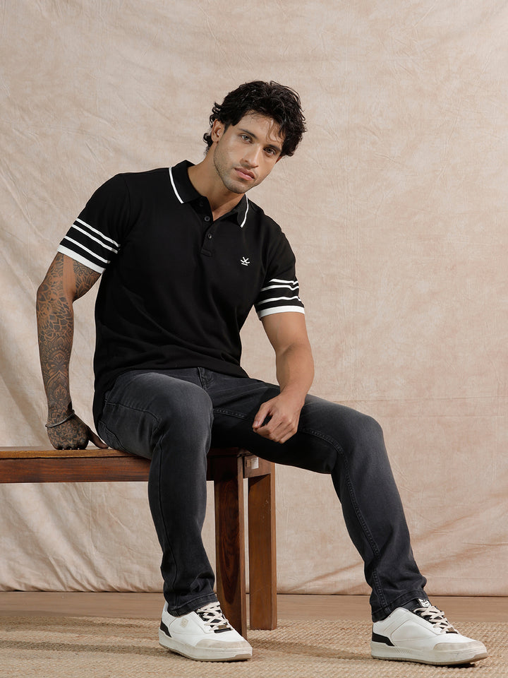 Heavy Fade Slim Fit Jeans | Dark Grey