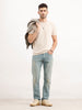 Faded Slim Fit Distressed Denim Jeans | Light Blue