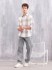 Neutral Check Pattern Casual Shirt – A Refined Everyday Essential | Grey