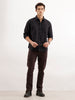 Classic Regular Fit Striped Shirt  | Brown