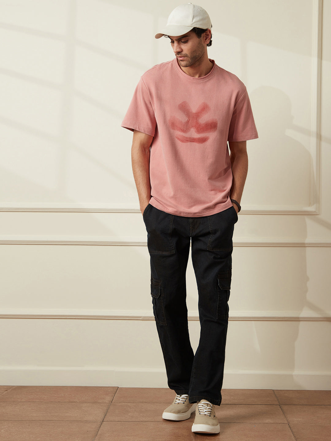 Logo Blur Washed Pink T-Shirt