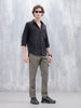 Wrogn Men's Slim Fit Double Pocket Casual Shirt | Black