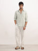 Slim Fit Striped Full Sleeve Shirt | Light Green