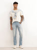 Slim Fit Light Faded Denim Jeans | Light Blue