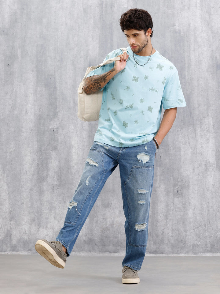 Food Inspired AOP T-Shirt | Light Blue