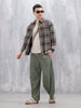 Wrogn Men’s Comfort Fit Checkered Shirt With Chest Pocket | Brown
