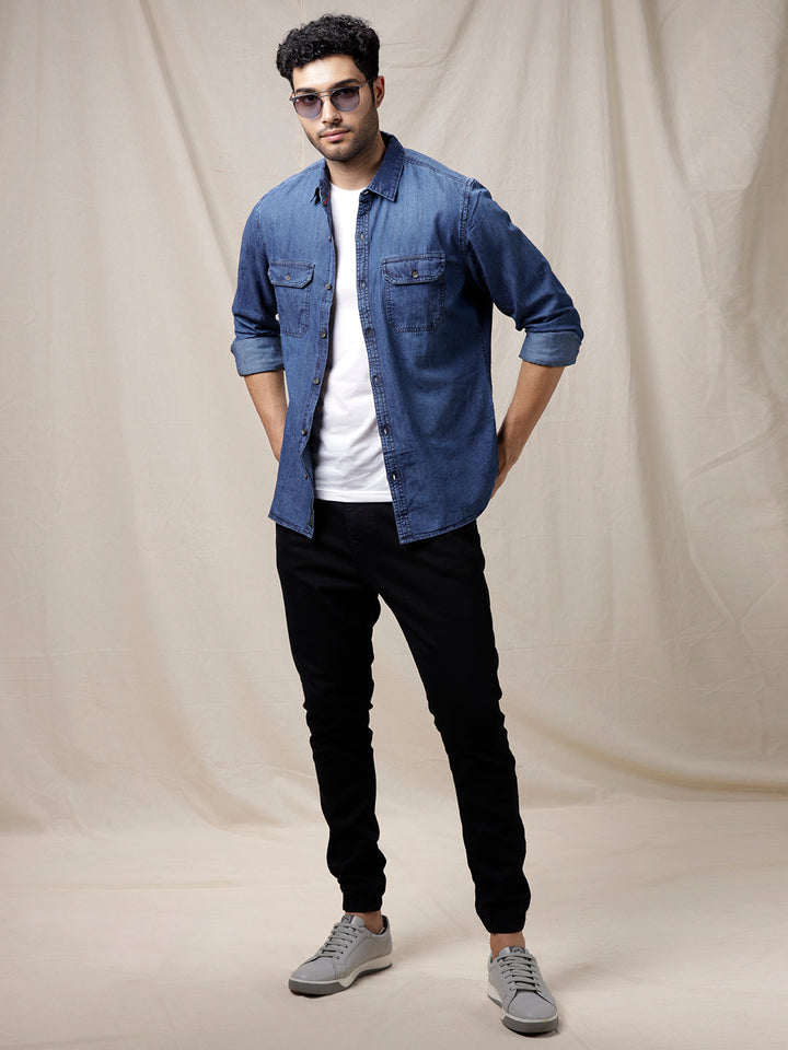 Ultramarine Casual Cotton Shirt