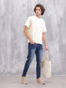 Low Fade Skinny Crop Jeans | Blue