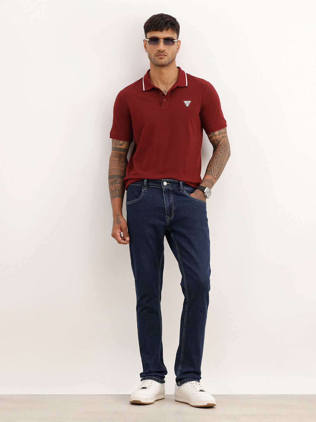 Solid Tipping Collar Polo T-Shirt | Rust | WWTS279F