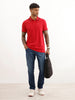 Slim Fit Tipping Collar Polo T-Shirt | Red