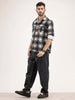 Classic Double Pocket Checkered Shirt | Black