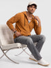Solid Zipper Hooded Sweatshirt | Orange | WNSS0609