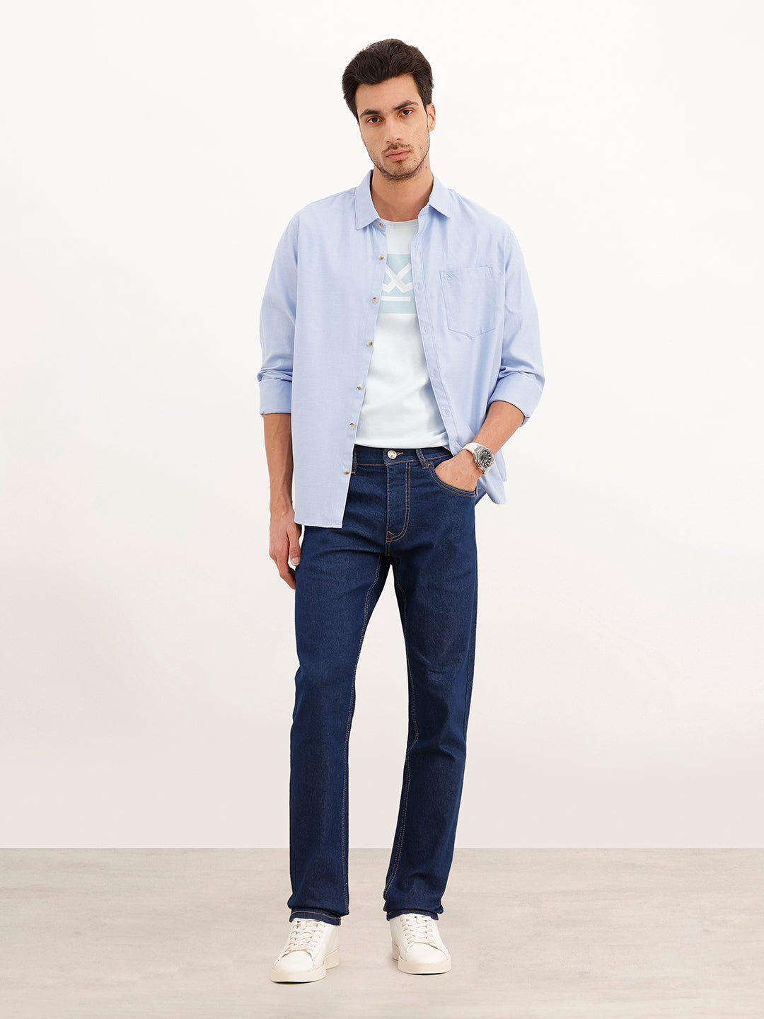 Men's Casual Slim Fit Jeans | Blue