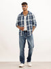 Slim Fit Hooded Shacket | Blue