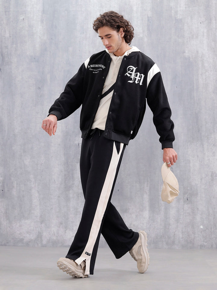 Men Oversized Fit Trackpants | Black