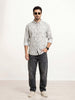 Slim Fit AOP Full Sleeve Shirt | Grey