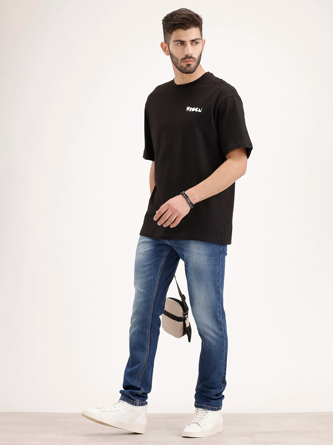 Oversized Backprinted T-Shirt | Black