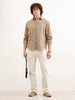 Comfort Fit Textured Shirt | Khaki