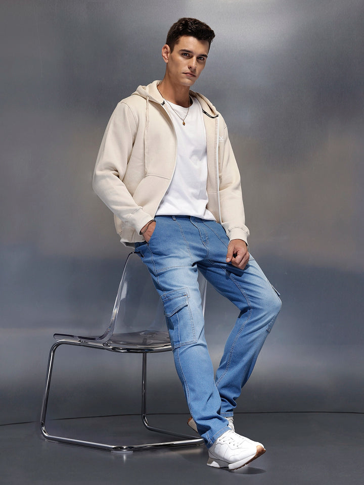 Men's cargo fit cargo denim | Blue