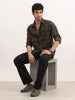 Slim Fit Checkered Full Sleeve Shirt | Olive