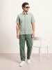 Textured Comfort Fit AOP Shirt | Light Green