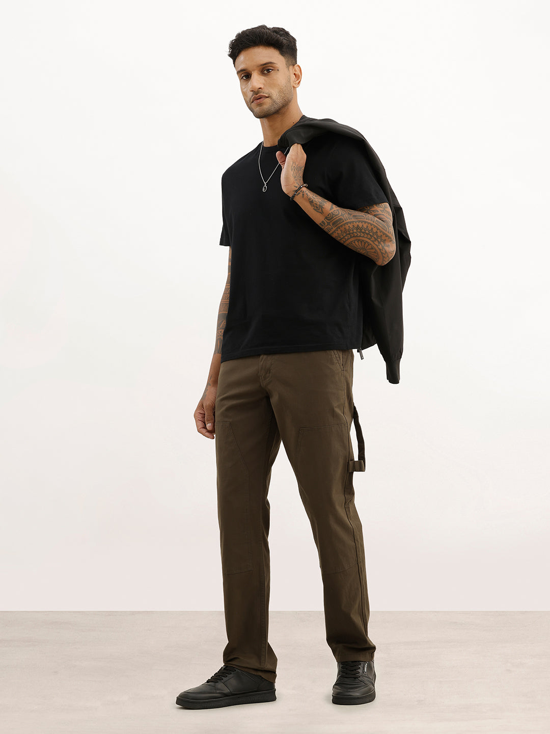 Straight Fit Carpenter Denim | Olive
