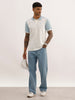 Classic Contrast Sleeves Polo T-Shirt | White | WWTS312F