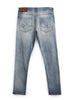 Heavy Distressed Medstone Denim Jeans