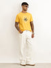 Slim Fit Placement Printed T-Shirt | Yellow