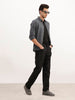 Solid Relaxed Mid Rise Denim Jeans | Black | WQJN2479M