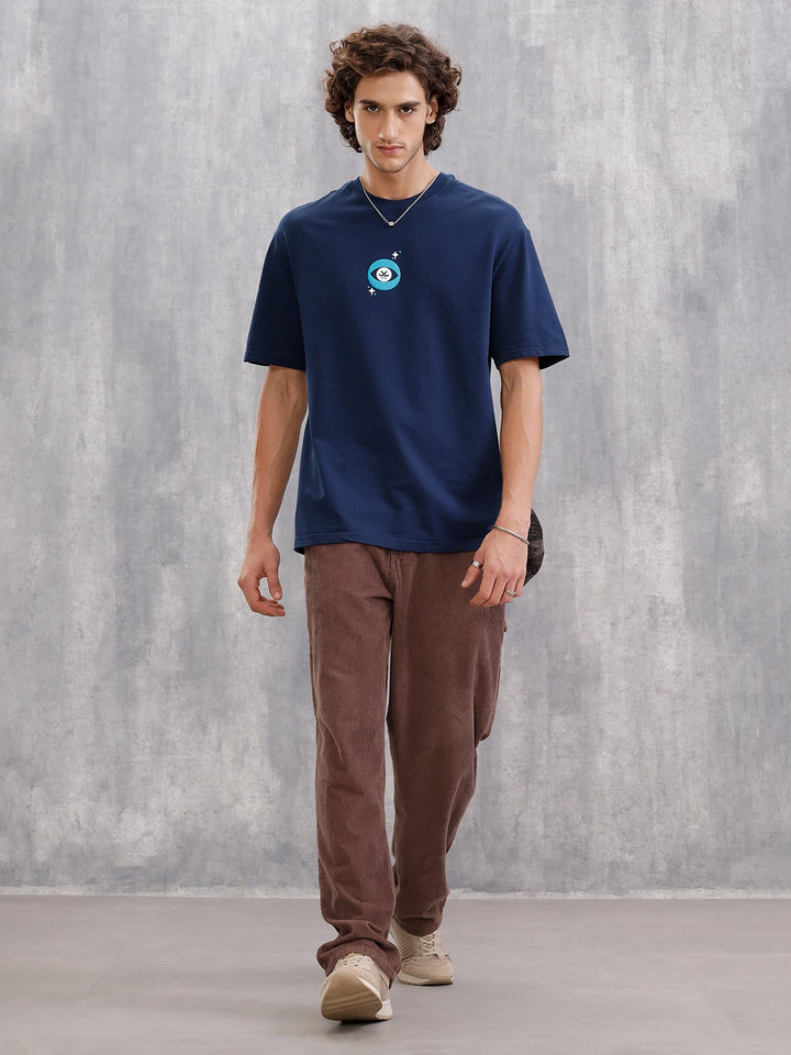 Zen Inspired Oversized Nomad Edition Graphic T-Shirt  |  Blue