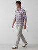 Classic Regular Fit Checkered Shirt | Purple