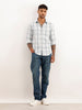 Regular Fit Checkered Shirt | White