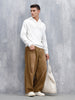 Men's Solid Casual Hoodie Pullover | White
