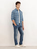 Regular Fit Full Sleeve Checkered Shirt | Blue