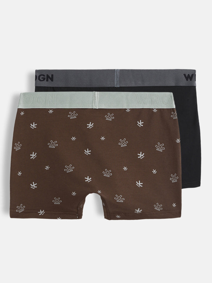 Solid & Print Pack of 2 Trunks