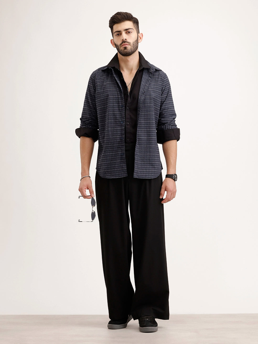 Regular Fit AOP Full Sleeve Shirt | Blue